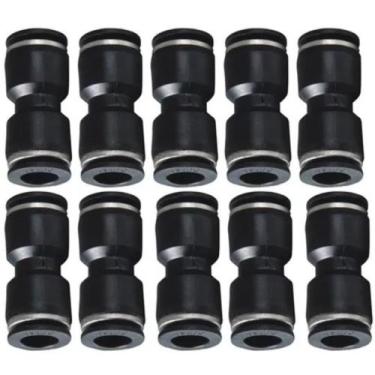 Imagem de 10 Conexão Emenda União Engate Rápido Pneumática Tubo 4mm - AKME