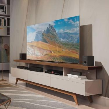 Imagem de Rack Vivare 1.8 Wood Off White/Freijó – Giga Móveis