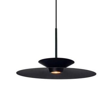 Imagem de Pendente Moderno Luminária Tuto 40cm Preto Texturizado 1 LED Mr-16 Biv