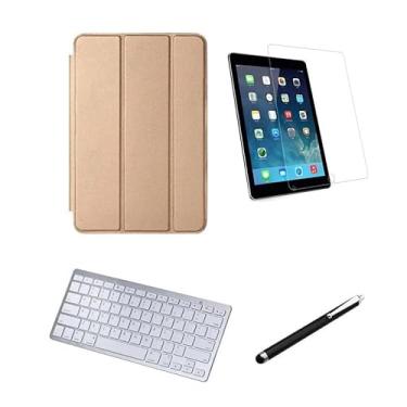 Imagem de BDNET, Kit Capa Smart Case tablet 7a Geração 10.2 /Can/Pel e Teclado Branco - Dourado