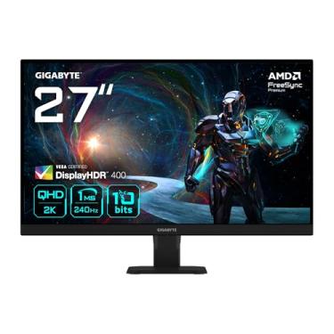 Imagem de Gigabyte GS27QXA Monitor de jogos QHD de 27 polegadas - 2560 x 1440, 240Hz, 1ms, 350CD/m², AMD FreeSync Premium, DisplayHDR 400, HDMI 2.0, Displayport 1.4