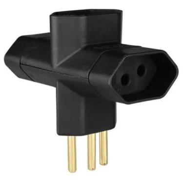 Imagem de Adaptador De Tomada Tipo T Benjamin 3 Pinos 110/220V ADP2-34 - MarGiri