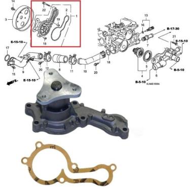 Imagem de Bomba D'Água Honda City e Fit 1.4 8v 1.5 16v Original INDISA
