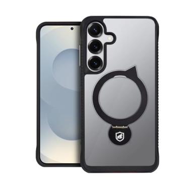 Imagem de Gshield Capa Case Tática Anti-impacto Raptor Compatível com Magsafe, Suporte Kickstand + Laterais Antiderrapantes e Bordas Elevadas (Preta, Samsung Galaxy S24 Plus / S25 Plus)
