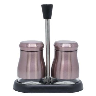 Imagem de Porta condimento / tempero / galheteiro 2 potes para cozinha - Bazar B