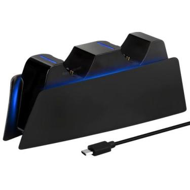 Imagem de Base Carregamento Controle Dualsense PS5 Dock Suporte Duplo - Genérica