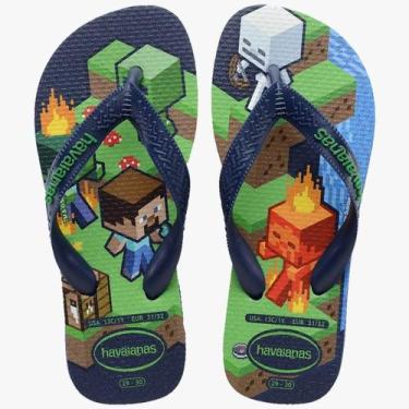 Imagem de Chinelo Havaianas Kids Minecraft, Marinho, 27/28