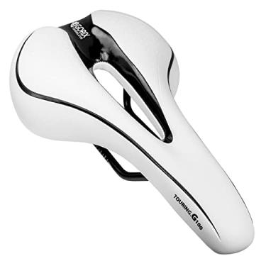 Imagem de GORIX Almofada confortável para assento de bicicleta com trilho Mountain Road Bicycle para homens e mulheres (GX-C19), White×Black