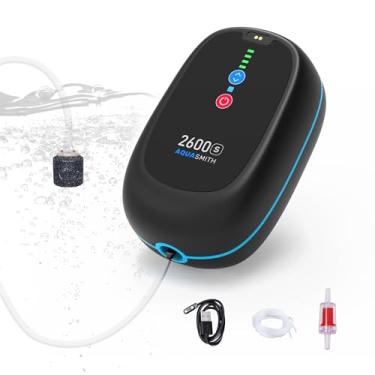 Imagem de Aerador de isca, aerador recarregável para peixes, impermeável IPX7, adequado para pesca ao ar livre, bomba de ar de emergência de falta de energia, bateria embutida de 2600 mAh, (1,5 W 24 GPH) Vida