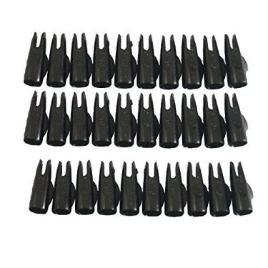 Imagem de JIEXI HWYP Flechas de plástico composto de arco de caça com arco para flechas de 5/40.6 cm, pacote com 50 (preto)