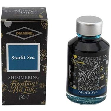 Imagem de Frasco de tinta brilhante New Diamine de 50 ml (Starlit Sea)