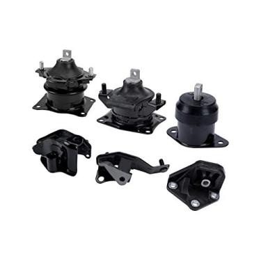 Imagem de Conjunto de 6 suportes para motor e transmissão – Serve para Honda Accord 2003-2007 2.4L Automatic Trans – Substitui A4526HY, A4517, A4516, A4510, A4509, A4542 – Frontal, Direita, Traseira, Montagens superiores