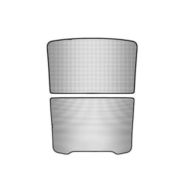 Imagem de Para Tesla Model Y Juniper 2025 Nova Atualização Fivela de Pano de Gelo Toldos Sol Telhado Guarda-Sol Frente Traseira Teto Solar Skylight Acessórios (Preto)