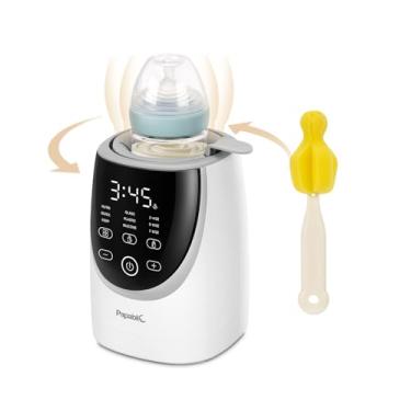 Imagem de Papablic Aquecedor de mamadeira com escova de mamadeira, amarelo