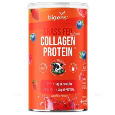 Imagem de Bigens grass fed balance collagen protein 560g frutas vermelhas