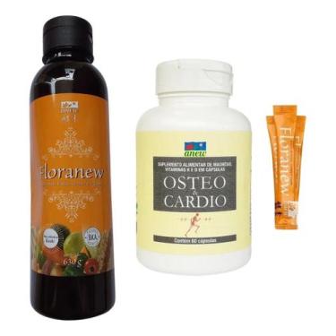 Imagem de Floranew Garrafa 630g + 01 Osteo Cardio 60 cáps + 05 Sachê Floranew