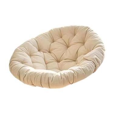 Imagem de WeiLaiKeQi Almofada para cadeira de rede, multiuso, leve, respirável, elegante, para assento ao ar livre, almofada para cadeira de balanço para sala de estar, Cáqui
