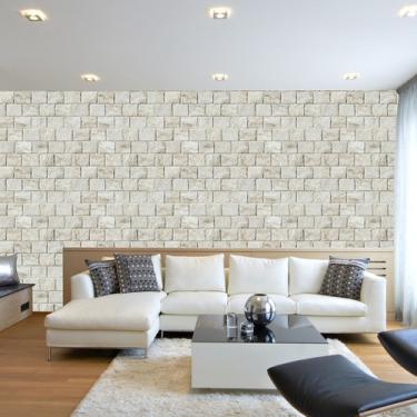 Imagem de Papel De Parede Lavável Adesivo Tijolo Pedra Rústica 3d