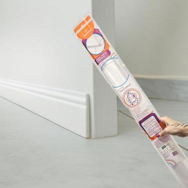 Imagem de Protetor contra insetos veda porta rodinho adesivo 80 cm - Branco