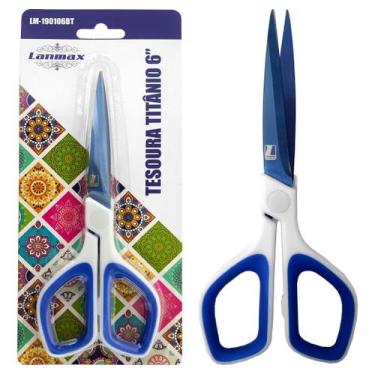 Imagem de Tesoura Multiuso Titânio 16cm Não Perde Corte Profissional - Lanmax