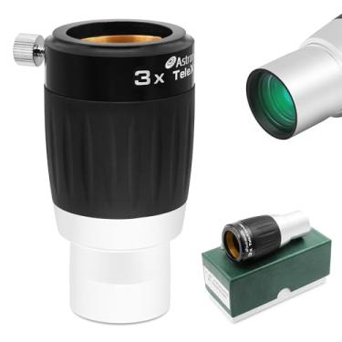 Imagem de Astromania Lente Barlow 3X 1,25 polegadas - 4 elementos TeleXtender de metal multi-revestido para telescópio - Acessórios de telescópio de design apocromático premium para fotografia astronômica