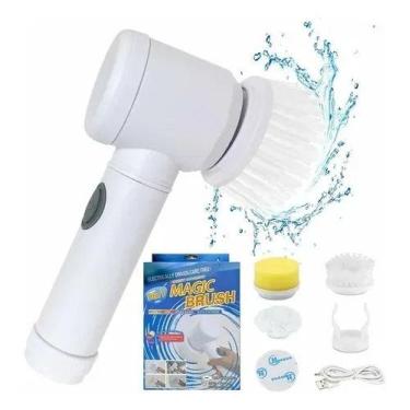 Imagem de Escova de Limpeza Elétrica Recarregável Multiuso Pro Magic Brush 5 em 