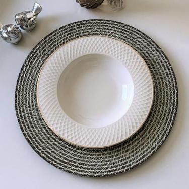 Imagem de 6 Sousplat Redondo Mesa Posta Plástico Alto Padrão Bia Bg - IDEALIZA, 