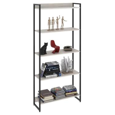 Imagem de Estante Livreiro Dynamica Industrial 80cm 5 Prateleiras C08 Snow - Mpozenato