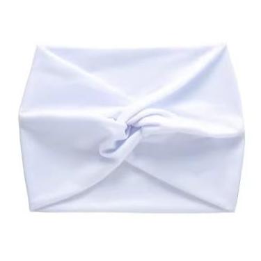 Imagem de Turbante Head Faixa Tiara Testeira Fita Laço Headband Cabelo Moda Acessório Feminino Confortável Top (Branco,4)