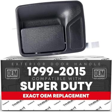 Imagem de Maçaneta externa traseira direita lado do passageiro texturizado preto substituição para 1999-2015 Ford F-250 F-350 F-450 F-550 Super Duty Pickup Truck T1A F81Z-2626600-AAB