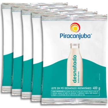 Imagem de Pack 5 unidades Leite em Pó Desnatado Piracanjuba 400g - 5x400g
