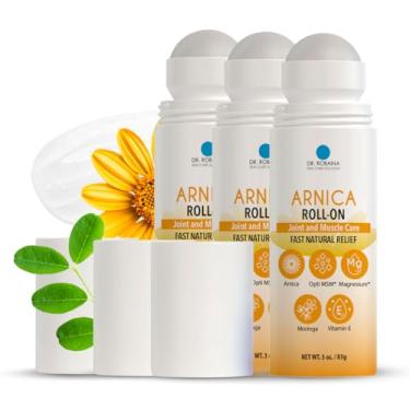 Imagem de Dr. Robaina Arnica Roll-On Roll-On 85 g – USP-Grade Arnica Montana & Vitamina K – Rolo de secagem rápida, sem bagunça que reduz visivelmente a descoloração de contusões e suporta pele fina e macia
