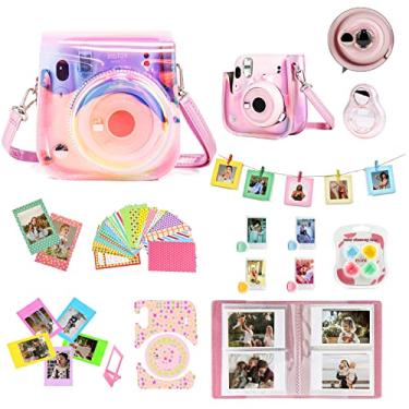 Imagem de WOGOZAN Compatível com câmera Fujifilm Instax Mini 11 Instant Film inclui capa + álbum de fotos + pacote de acessórios Instax Mini 11 (Clear Symphony)