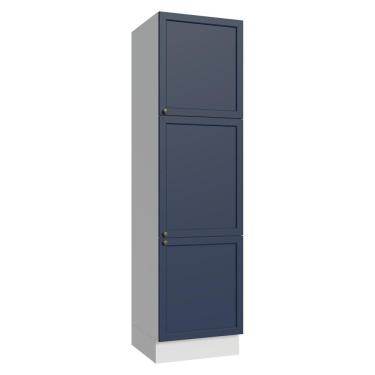 Imagem de Paneleiro 60 cm 3 Portas Branco/Azul Vik Madesa