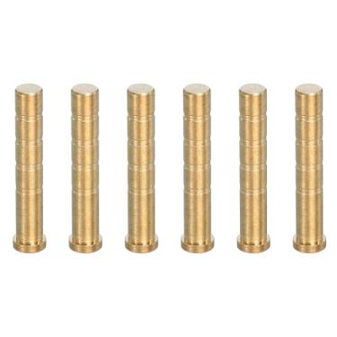 Imagem de PATIKIL Inserção de latão de flecha de tiro com arco de 100 grãos, 6 pacotes de parafuso de inserção de seta de cobre para flechas de carbono de 0,244/6,2 mm