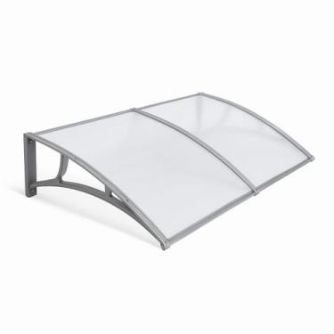 Imagem de Toldo de Policarbonato 1,00 x 70cm Cinza com Translúcido  Modular e Fá