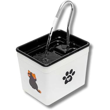 Imagem de Bebedouro Fonte De Água Para Gatos - Silencioso E Econômico (Branco, 1,8L)