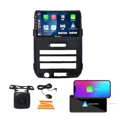 Imagem de Kunfine Car CarPlay Android Navegação Automática Estéreo GPS Rádio Câmera Display 22.9 cm IPS Touchscreen Headunit Tablet Pad Media Player para Ford F150 Raptor 2009-2012 em AC, se Aplicável Quad Core