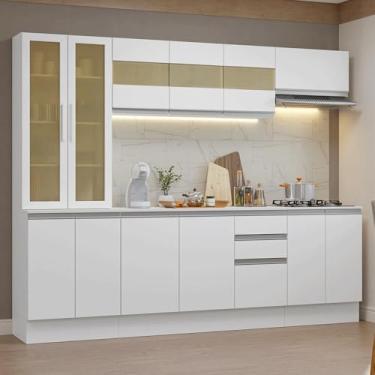 Imagem de Armário de Cozinha Completa 100% Mdf 240 cm Branco Smart Madesa 01
