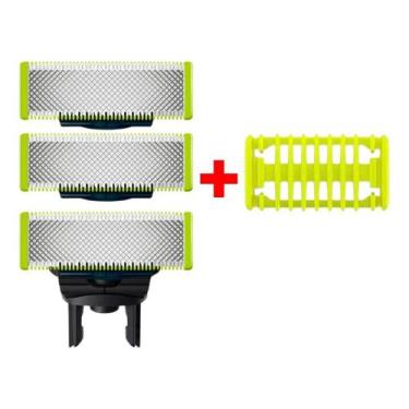 Imagem de 03 Laminas Refil + 01 Pente P/ Barbeador Oneblade Philips - One Blade,
