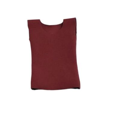 Imagem de YIJU Roupas para bonecos de ação 1/6, regata para vestir, acessórios para fantasias casuais de boneca, roupas em miniatura para bonecas femininas de 12, Vermelho Escuro