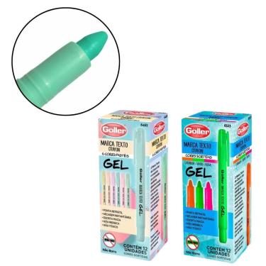 Imagem de 1 Marca Texto Goller Crayon Gel Tom Pastel Não Mancha Ótimo