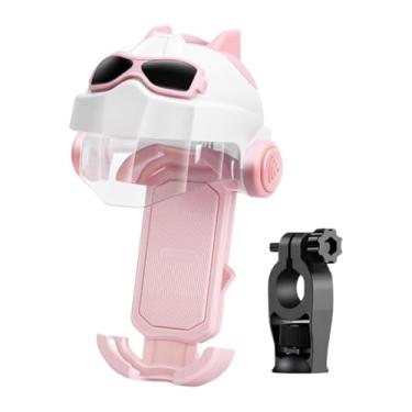 Imagem de ZGUZMCMK Suporte de telefone para motocicleta, suporte de telefone para bicicleta, universal e estável para celular, braçadeira para smartphones e todos os, Rosa