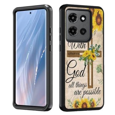 Imagem de BWOOLL Capa para Moto Edge 5G 2025, capa resistente 3 em 1 híbrida de policarbonato rígido e silicone macio à prova de choque capa de proteção contra quedas para Motorola Moto Edge 5G 2025, citação