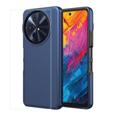 Imagem de Aulzaju Capa para TCL 60 XE 5G / TCL 50 XL 5G Capa com protetor de tela, capa de telefone TCL 60XE proteção resistente de camada dupla, ajuste fino, resistente, grau militar, à prova de choque, capa