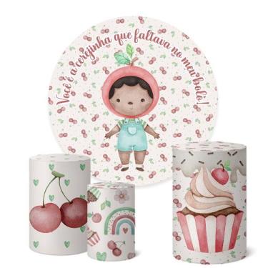 Imagem de Trio Capas Cilindro + Painel Redondo 1,50m Cerejinha - Fadrix, K1CER02