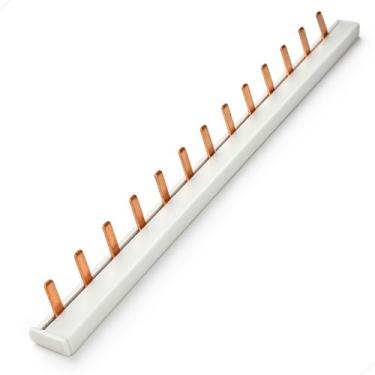 Imagem de Barramento Pente Monopolar TCM 1 Fases 12 Pinos 80A – Compatível com Disjuntores Din