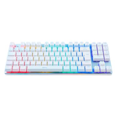 Imagem de Teclado Gamer Mecânico Aplus Tech Branco Rainbow Switch Blue