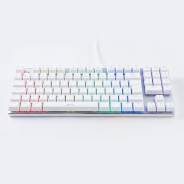 Imagem de Teclado Gamer Aplus Tech Barak White Rainbow Mec Outemu Red Cor de teclado Branco