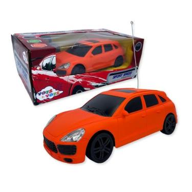 Imagem de Carro de Controle Remoto, Escala 1:24, Laranja, Faróis Iluminados, 19cm